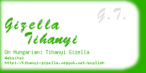 gizella tihanyi business card